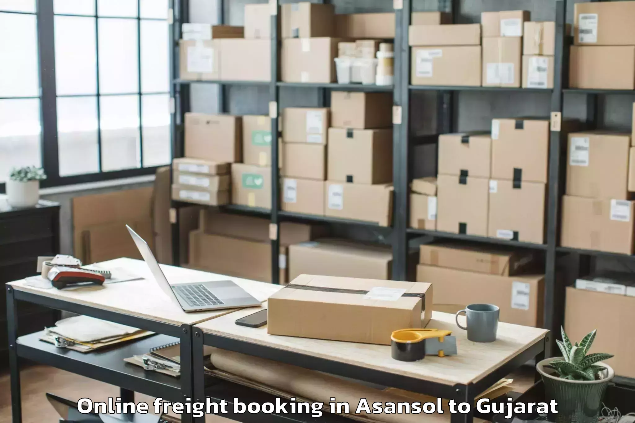 Reliable Asansol to Valia Online Freight Booking